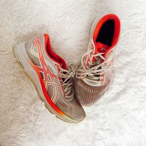 size 8 womens running sneakers long distance asics shoes bright colors